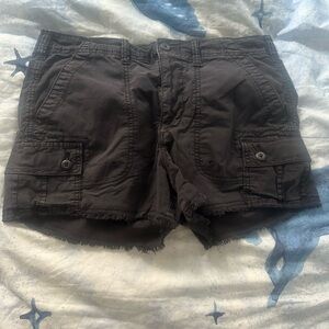 American Eagle Black Cargo Shorts